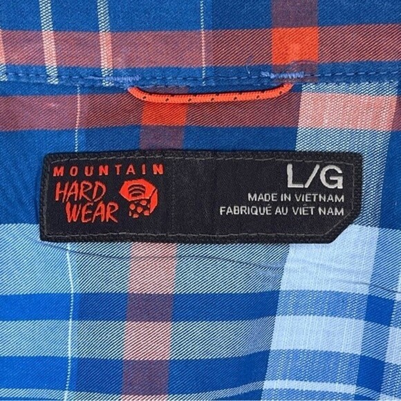 Mountain Hardwear Button Down Shirt Mens Large Minorca Short Sleeve Linen Blend - Picture 11 of 13